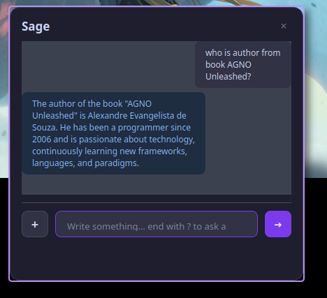 Sage chat interface